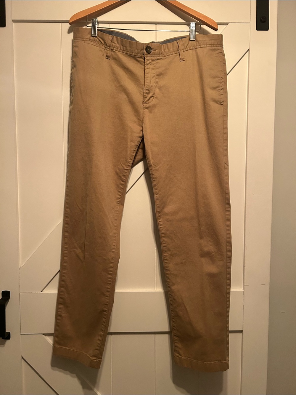 Men's Khaki Chino Pants Casual Trousers 14th & Union Slim Fit 38x30